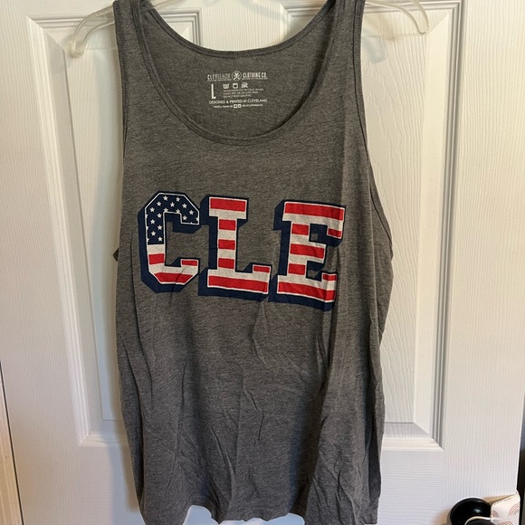 Gray CLE Graphic Tank Top - Picture 1 of 2